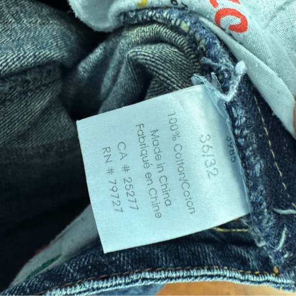 Fiorucci Jeans Blue Relaxed Fit Vintage Embroidered Back Pockets Denim Size 36 - Picture 13 of 15